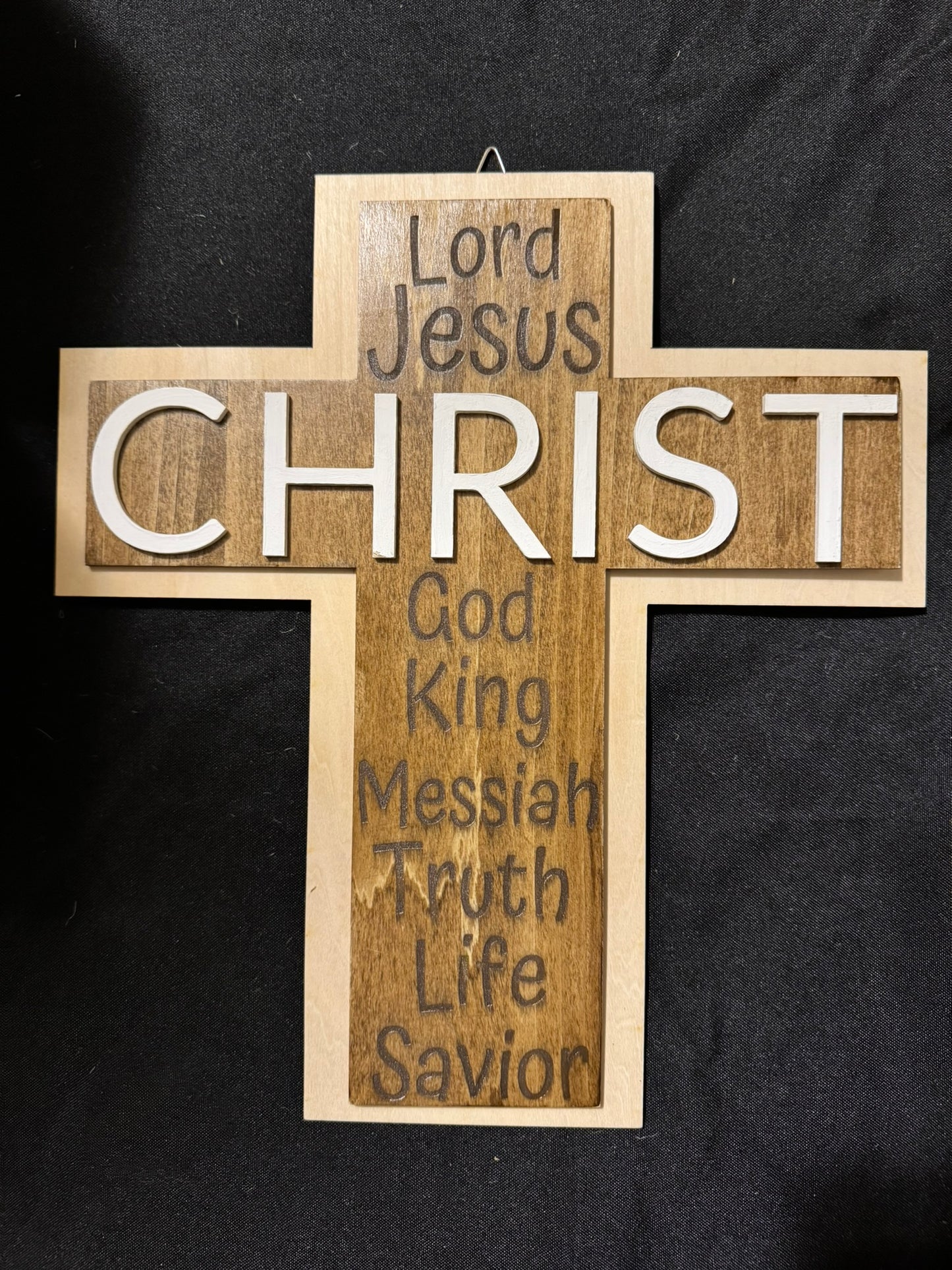 Laser - Engraved Wooden Cross – "CHRIST" Wall Art - HisWord Designs