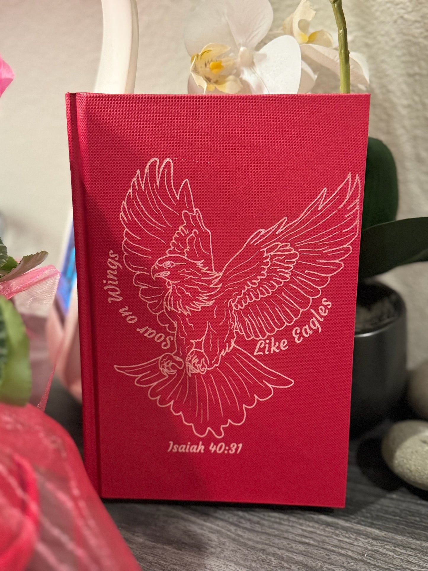 "Soar on Wings Like Eagles" Engraved Journal/Sketchbook – Isaiah 40:31 (Copy)