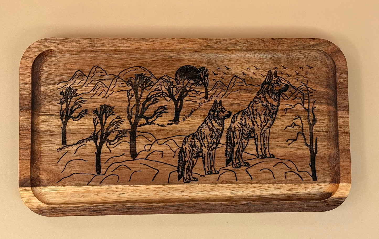 Wolves in forest - animal lover gift