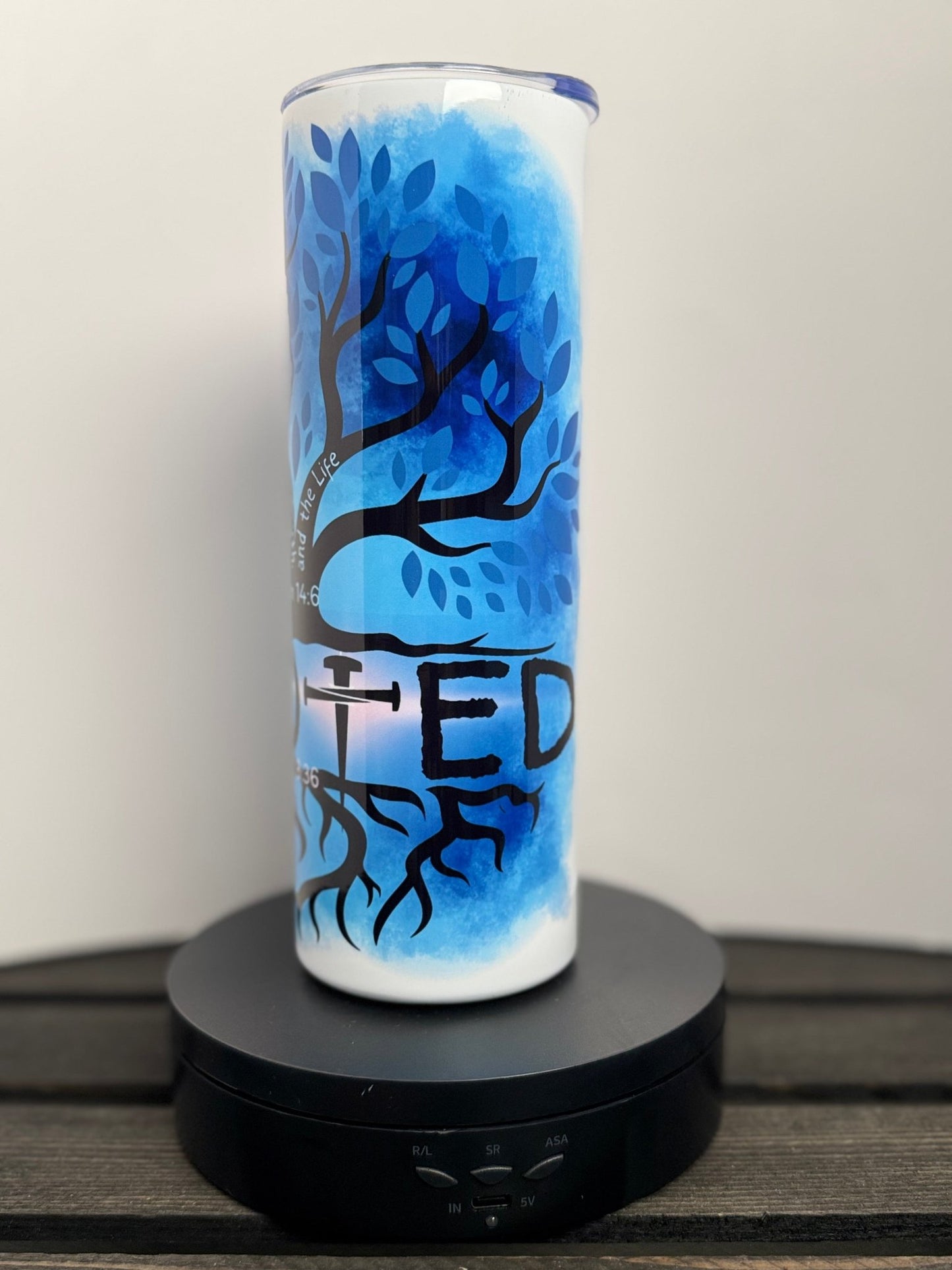 Rooted in Christ Tumbler – John 14:6 & John 8:36 – 20 oz Christian Gift - HisWord Designs