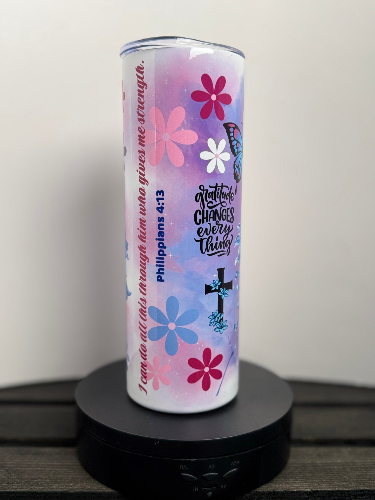Stay Patient & Trust Tumbler – Faith Over Fear – 20 oz Christian Gift - HisWord Designs