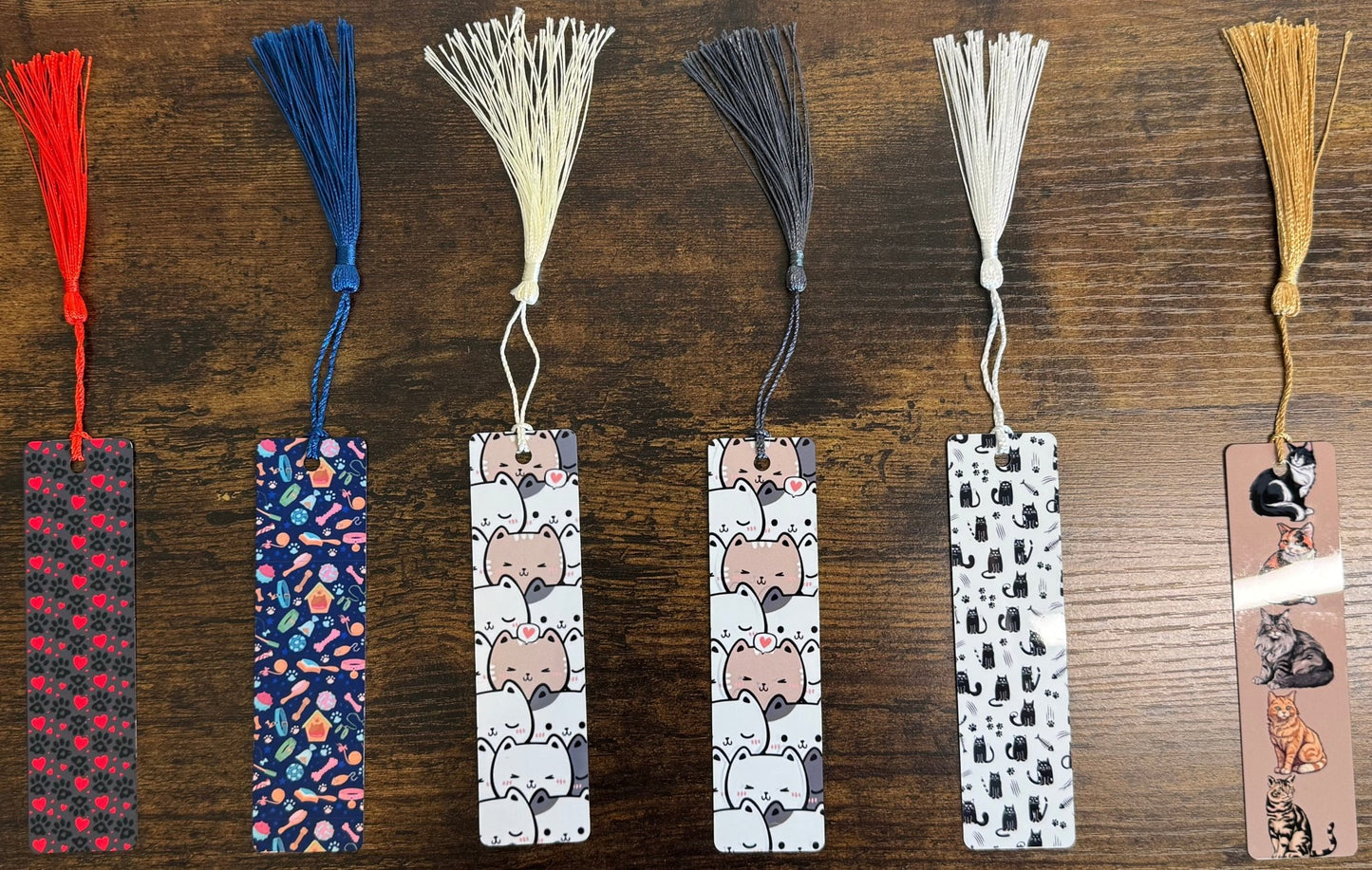 Cat & Dog Lover Bookmarks – Cute Animal Designs with Tassels - HisWord Designs
