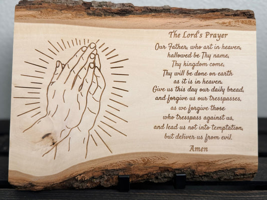 The Lord’s Prayer Wood Sign – Personalized Christian Wall Decor, Baptism Gift, Wedding Gift, Family Prayer Board, Spiritual - Prayer Room Art - HisWord Designs
