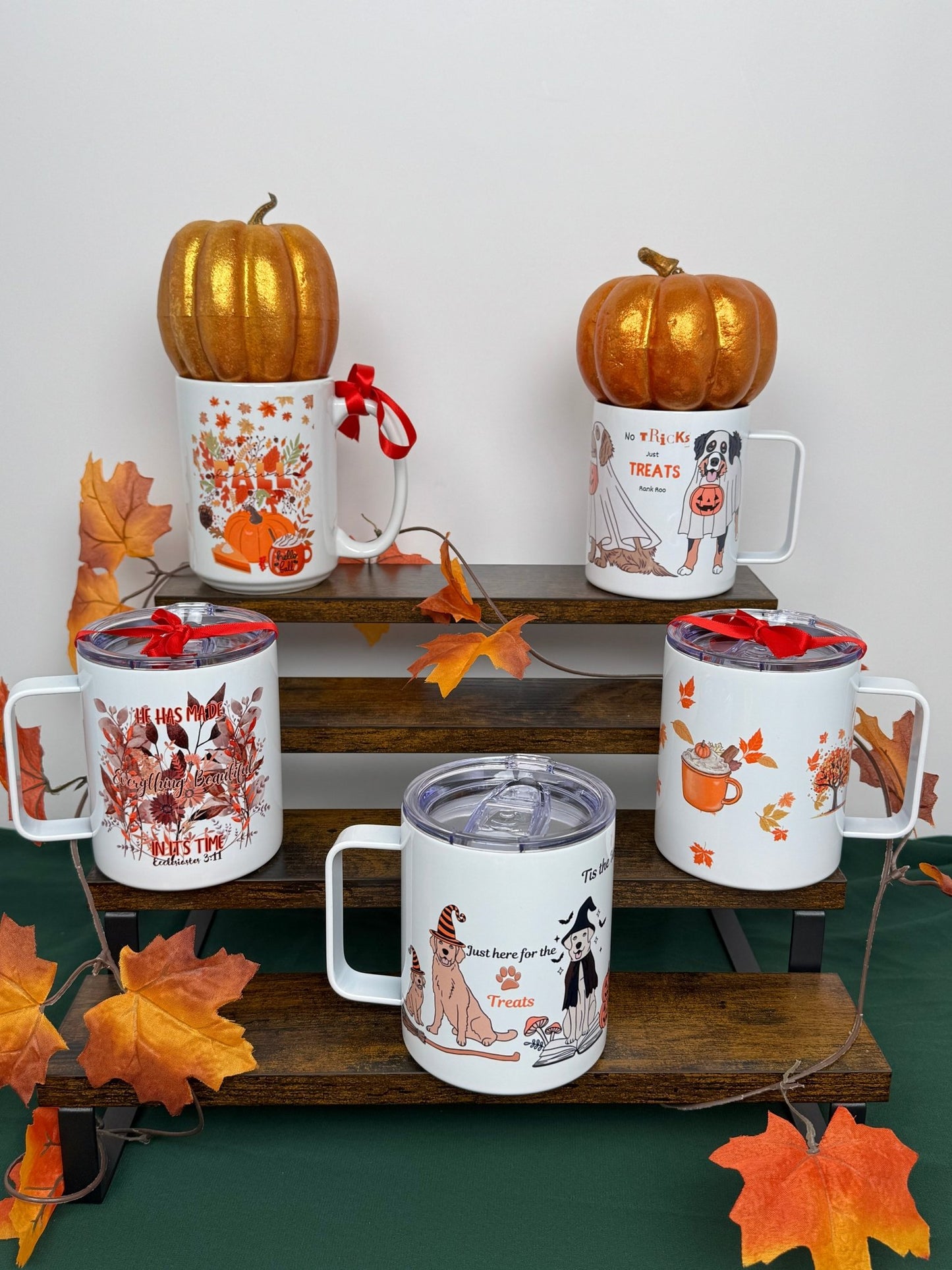 ๐ Howl - o - ween Camper Mug โ 12 oz Dog Lovers Fall Mug - HisWord Designs