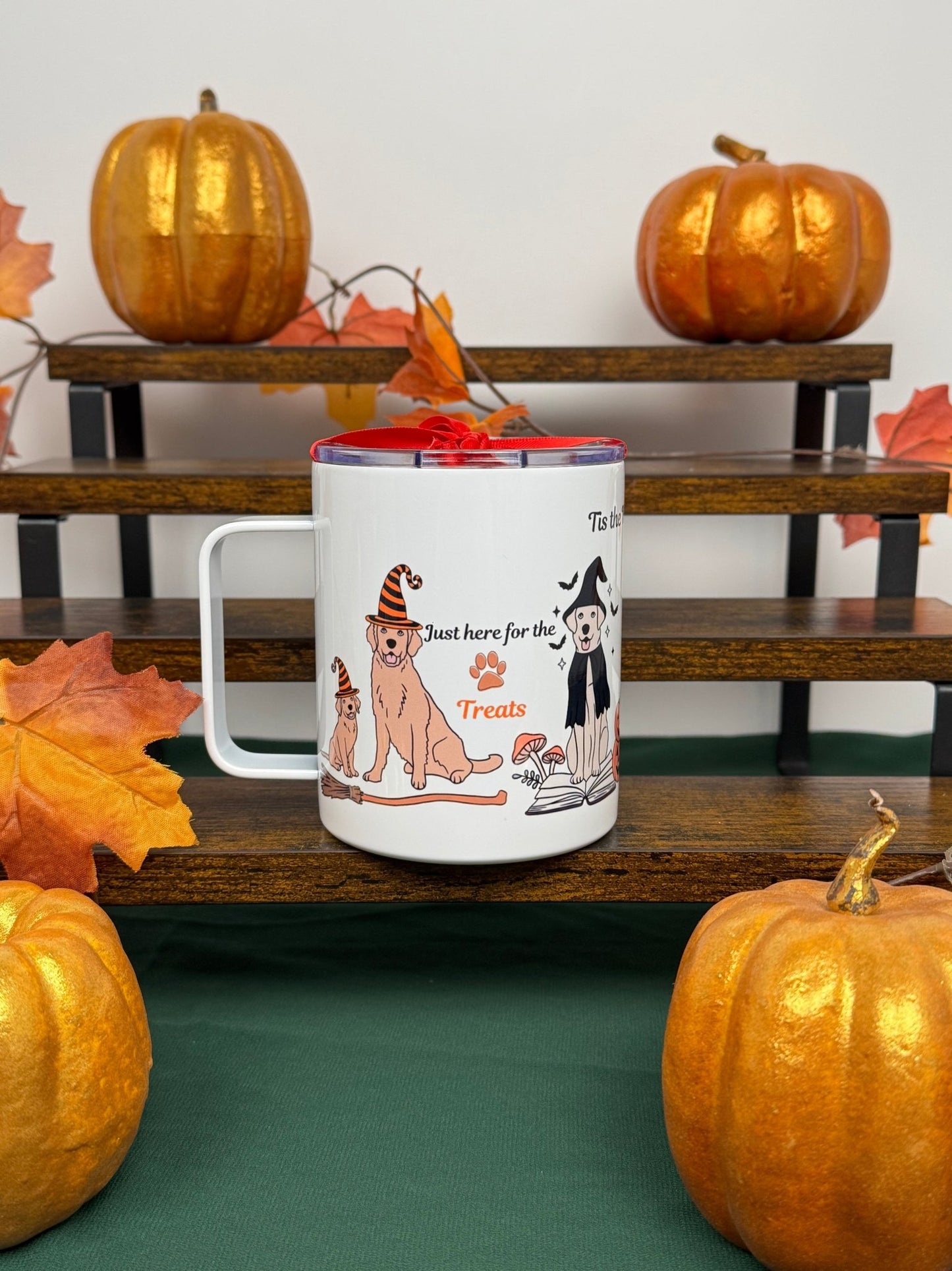 ๐ Howl - o - ween Camper Mug โ 12 oz Dog Lovers Fall Mug - HisWord Designs