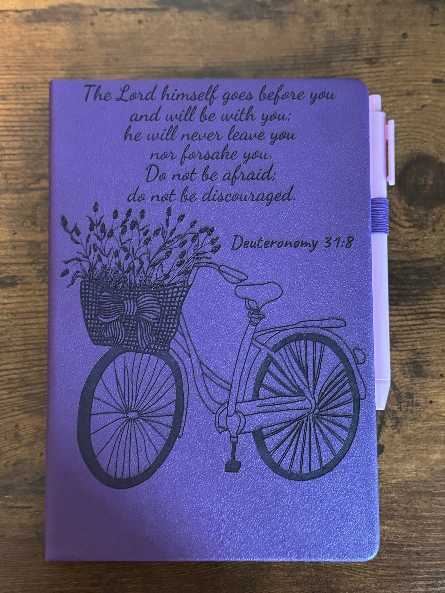 Bicycle Purple Journal - HisWord Designs