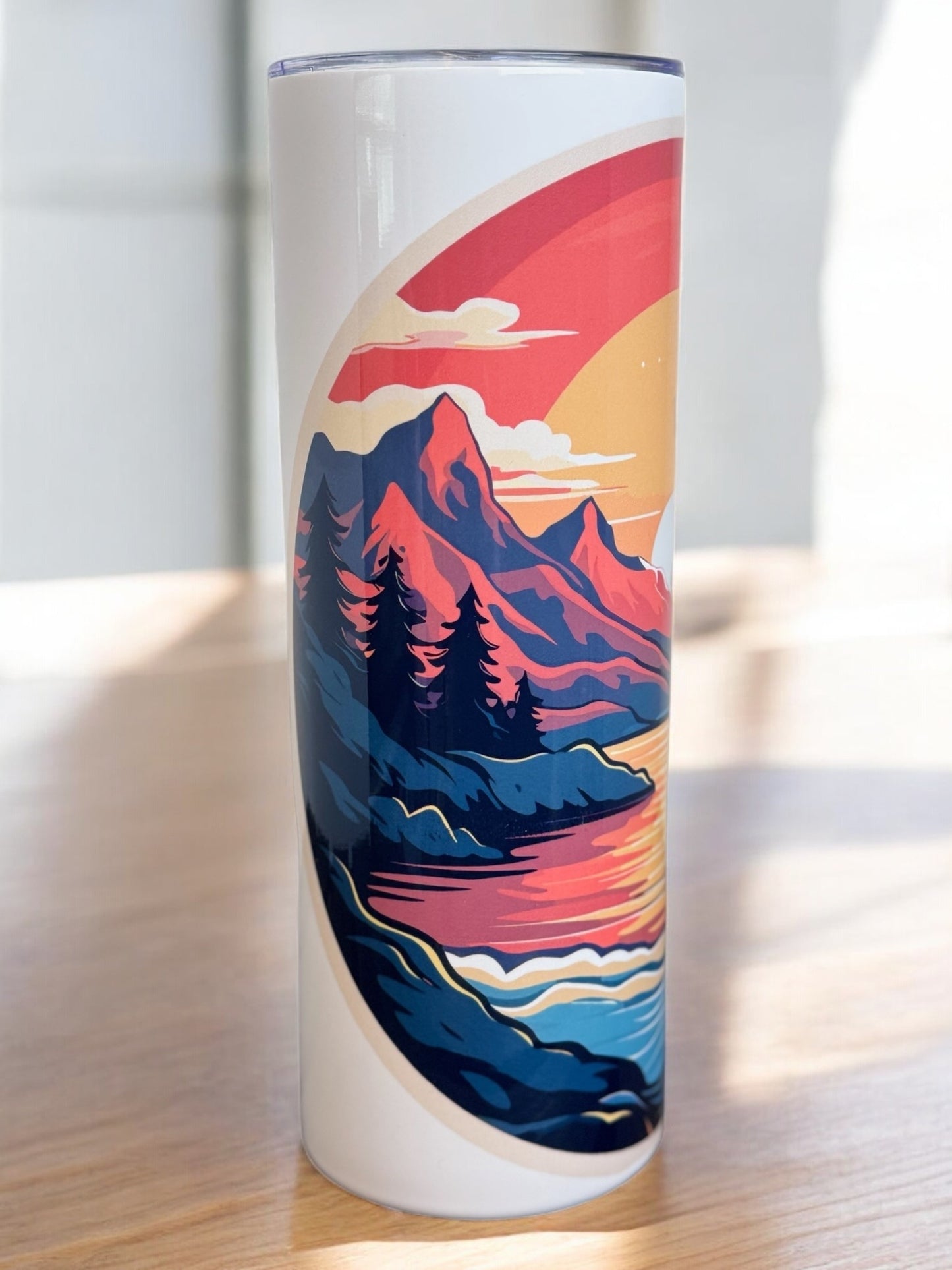“Adventure Awaits” 20oz Tumbler – Always Take the Scenic Route - HisWord Designs