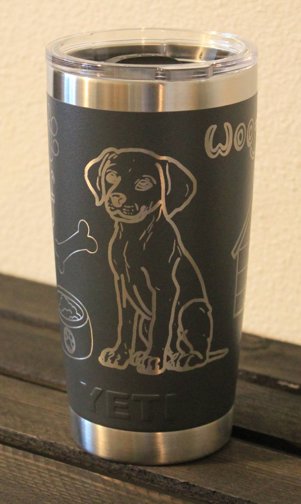 Dog Lover Engraved Dark Gray 20 oz YETI® Tumbler | Dog Mom & Dad Gift - HisWord Designs