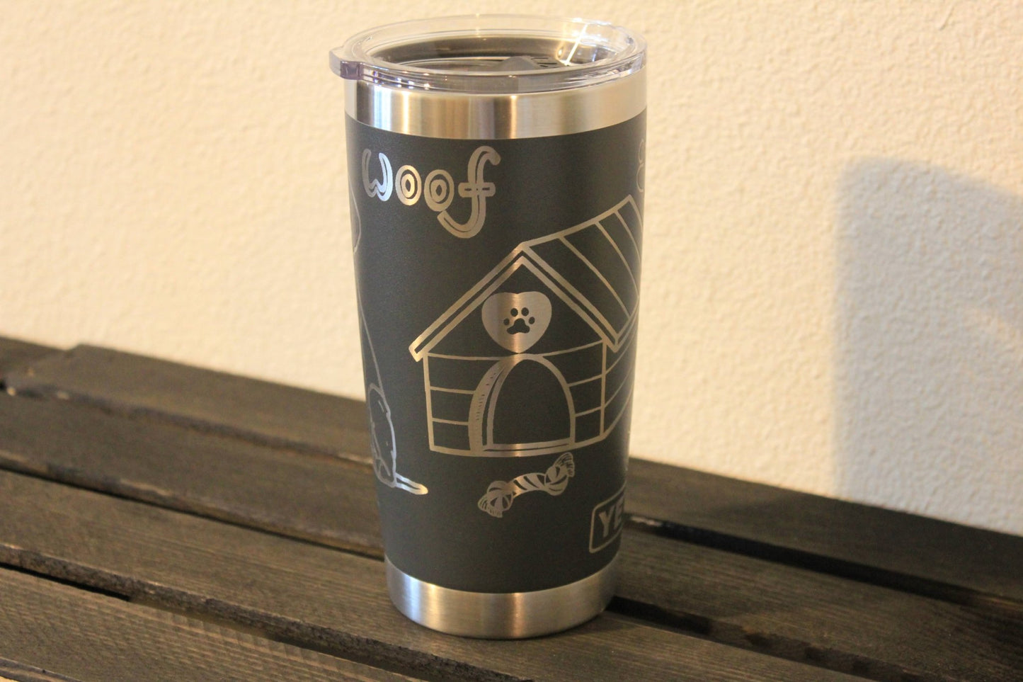 Dog Lover Engraved Dark Gray 20 oz YETI® Tumbler | Dog Mom & Dad Gift - HisWord Designs