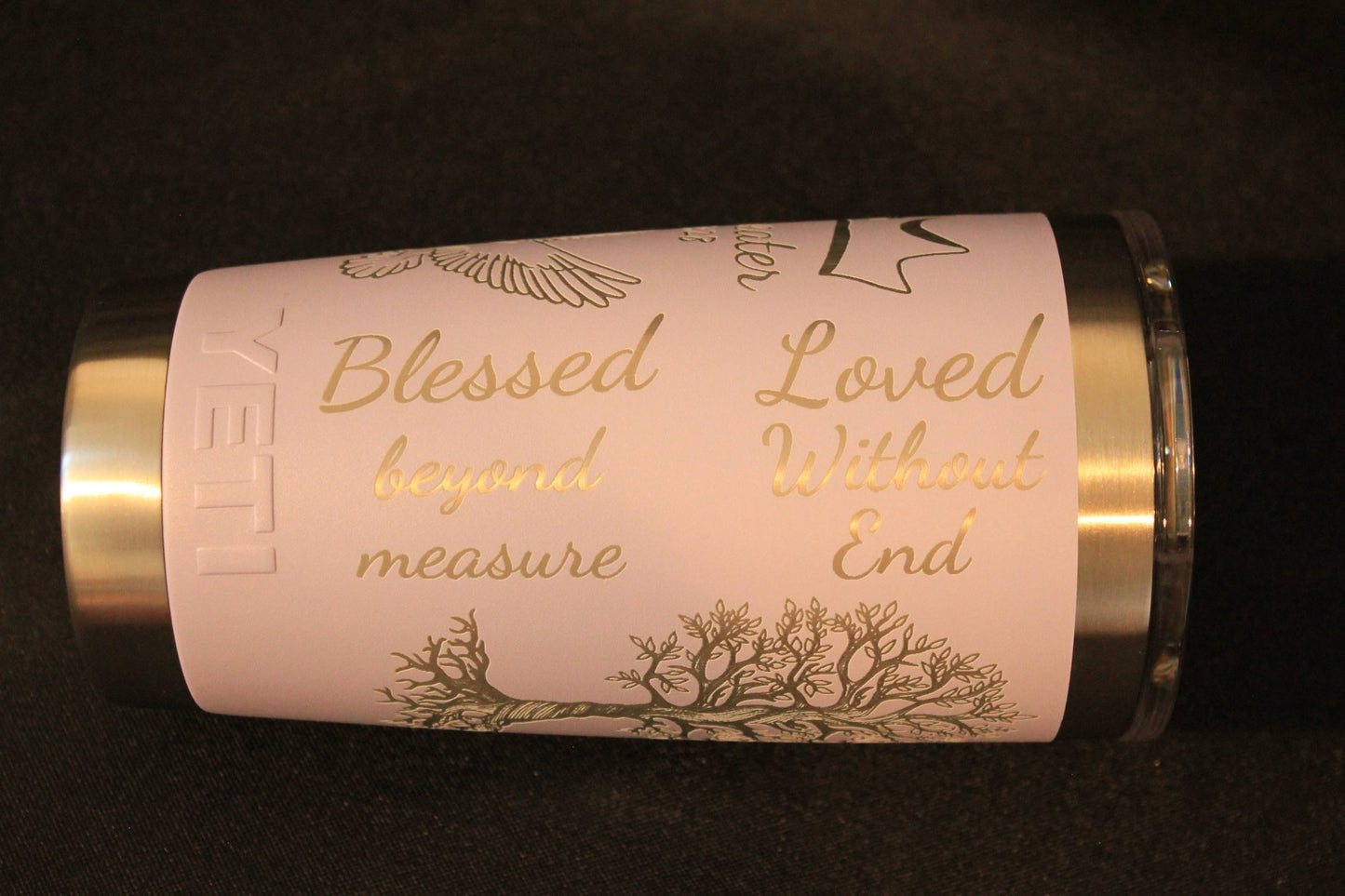 Blessed & Loved Beyond Measure - Engraved Lavender 20 oz YETI® Tumbler - HisWord Designs
