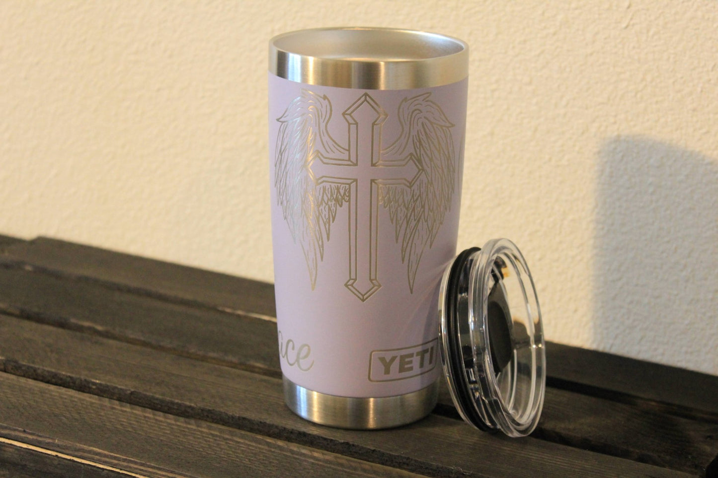 I Run on Coffee and Grace – 20oz Lavender Yeti Tumbler - HisWord Designs