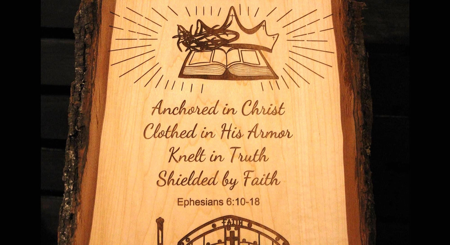 Woman Warrior Christian Wall Art – Custom Engraved Wood Sign | Inspirational Scripture Decor - HisWord Designs