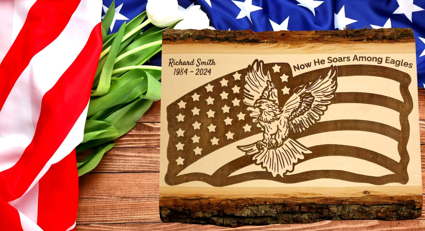 Personalized Memorial Wall Art – Custom Military Tribute | Engraved Veteran Memorial Gift - HisWord Designs