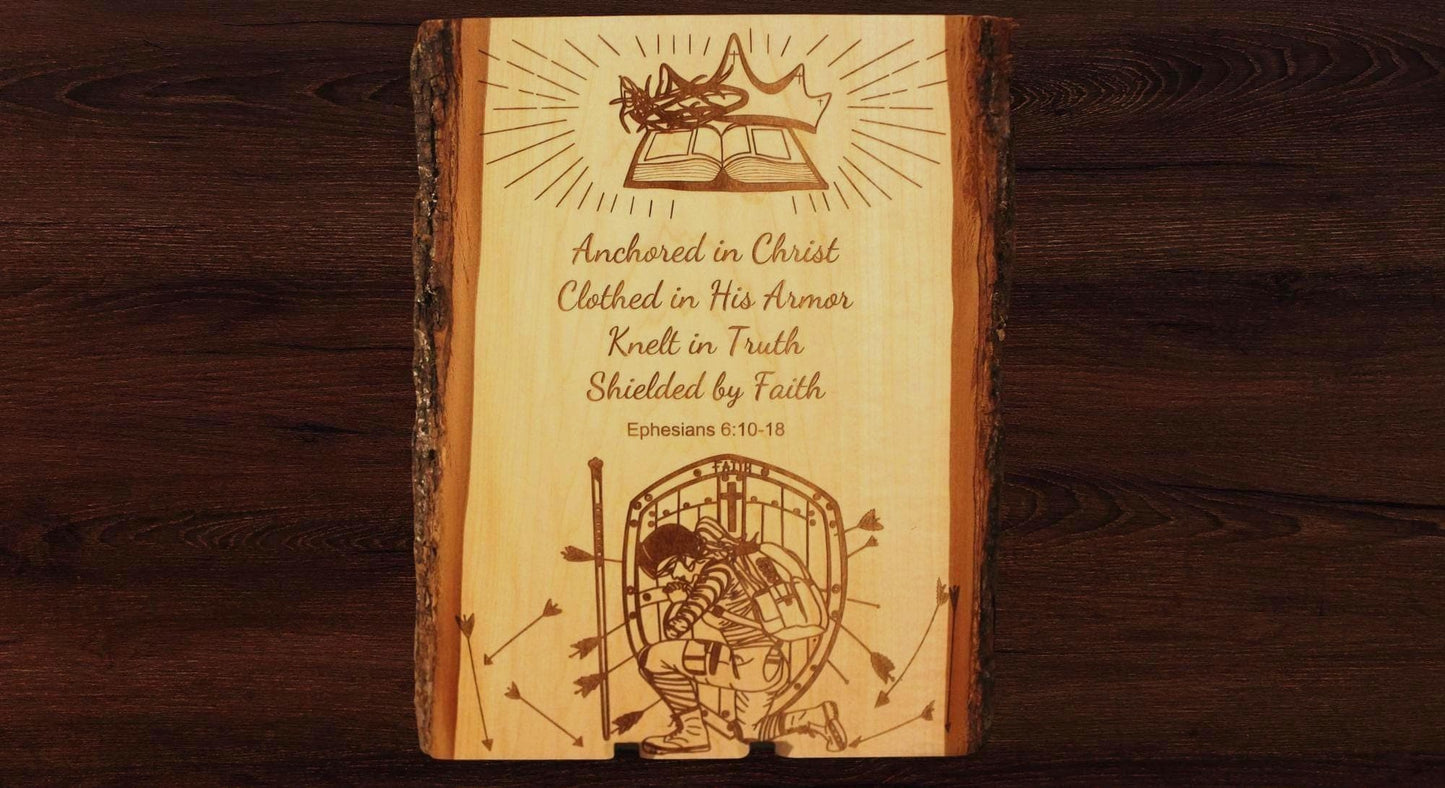 Woman Warrior Christian Wall Art – Custom Engraved Wood Sign | Inspirational Scripture Decor - HisWord Designs