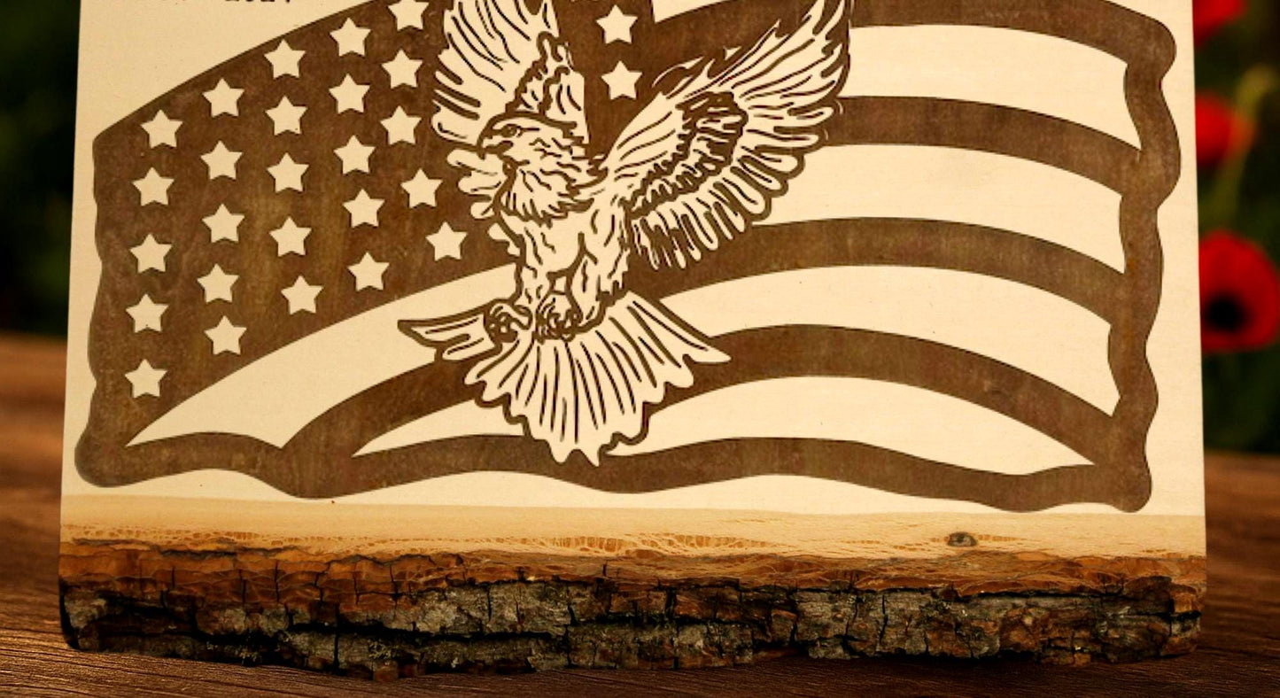 Personalized Memorial Wall Art – Custom Military Tribute | Engraved Veteran Memorial Gift - HisWord Designs