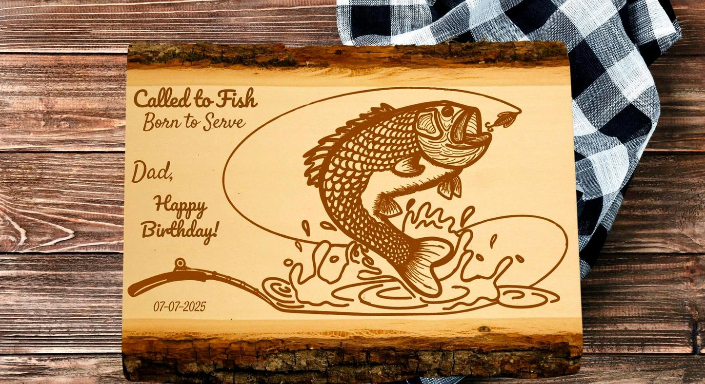 Personalized Fishing Sign – Gone Fishing | Custom Engraved Wood Gift for Christian Men & Women - HisWord Designs