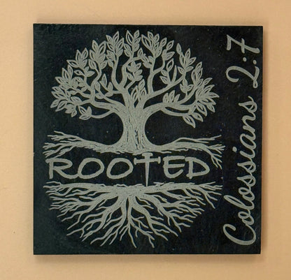 Smooth Rock Slate Coasters set of 4 - HisWord Designs