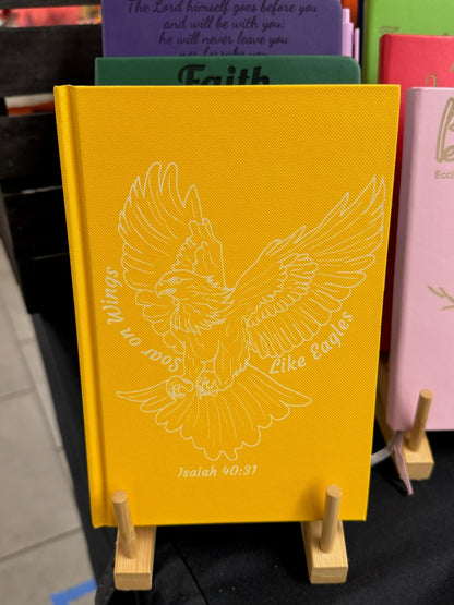 "Soar on Wings Like Eagles" Engraved Sketchbook – Isaiah 40:31 - HisWord Designs