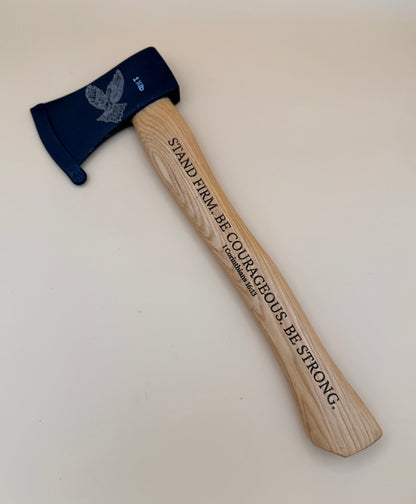 Stand Firm Camp Hatchet | 1 Corinthians 16:13 Engraved Axe with Soaring Eagle - Stand Firm Camp Hatchet | 1 Corinthians 16:13 Engraved Axe with Soaring Eagle