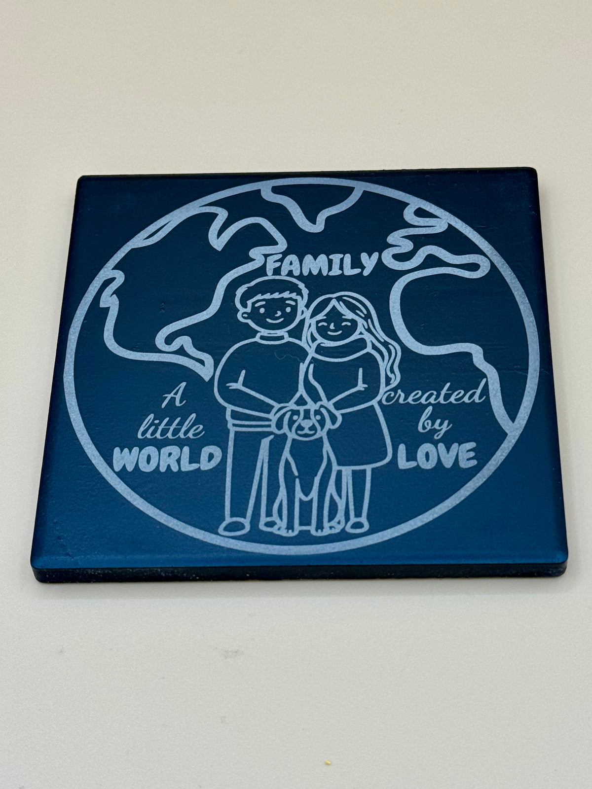 Black Matte Ceramic Drink Coasters | Laser Engraved Pet & Lifestyle Art - Black Matte Ceramic Drink Coasters | Laser Engraved Pet & Lifestyle Art
