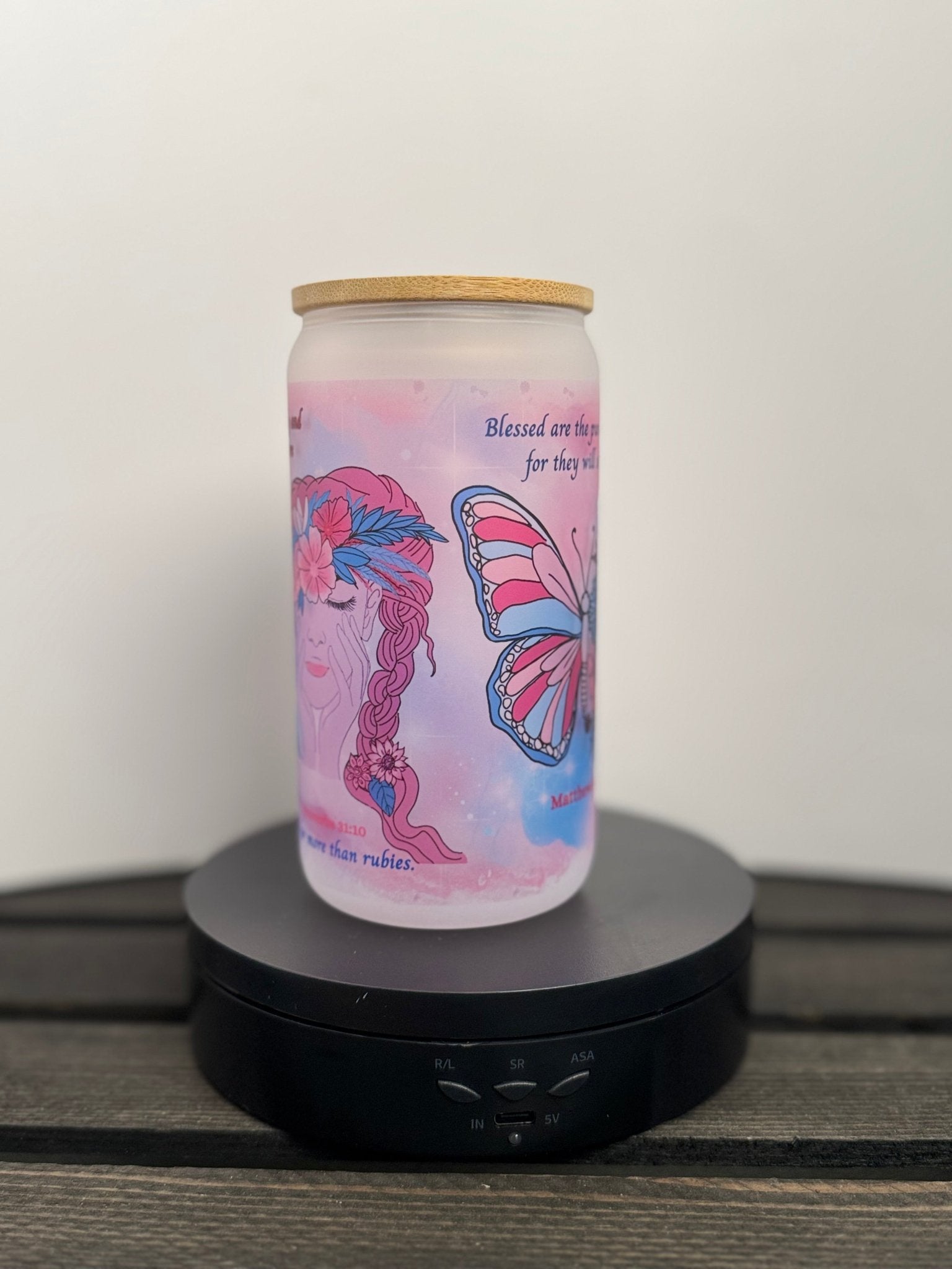 Faith & Flowers Libbey Glass – Butterfly, Boots & Beauty (16 oz) - HisWord Designs