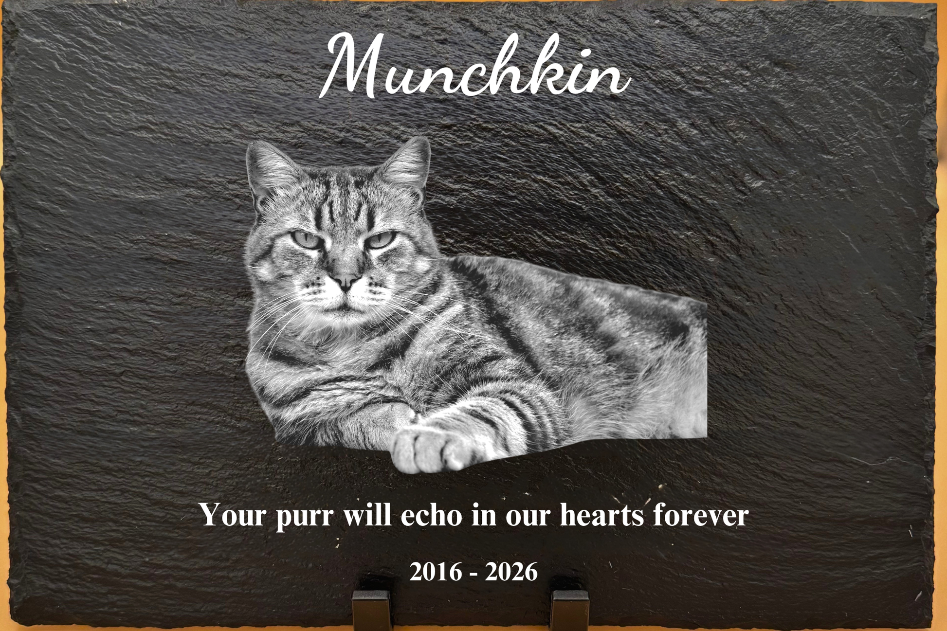 Engraved Personalized Pet Memorial Slate, Custom Dog/Cat Memorial Tribute, Pet Loss Sympathy Plaque, Pet Remembrance Stone, Photo Memorial - His Word Designs