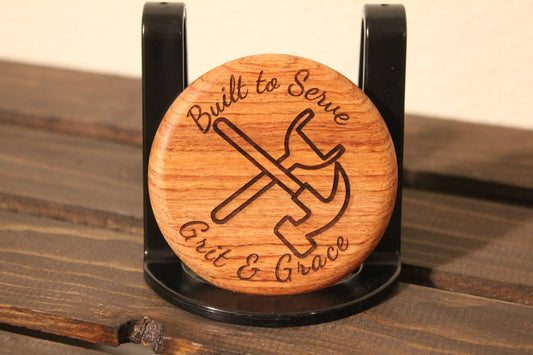 Built to serve - Round bottle openers - HisWord Designs