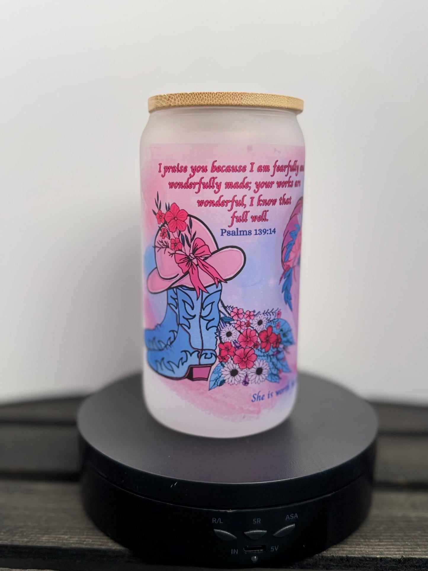Faith & Flowers Libbey Glass – Butterfly, Boots & Beauty (16 oz) - HisWord Designs