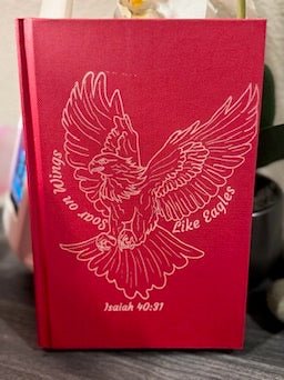 "Soar on Wings Like Eagles" Engraved Sketchbook – Isaiah 40:31 - HisWord Designs