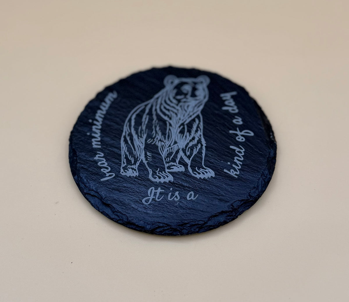 Round Slate Coasters | Engraved Scripture, Nature & Pet Art - Round Slate Coasters | Engraved Scripture, Nature & Pet Art