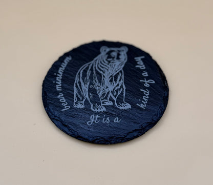 Round Slate Coasters | Engraved Scripture, Nature & Pet Art - Round Slate Coasters | Engraved Scripture, Nature & Pet Art
