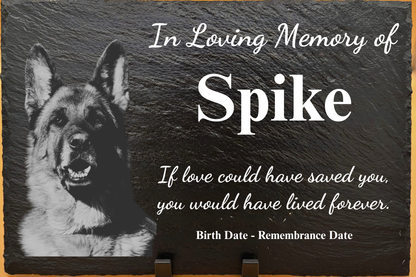 Engraved Personalized Pet Memorial Slate, Custom Dog/Cat Memorial Tribute, Pet Loss Sympathy Plaque, Pet Remembrance Stone, Photo Memorial - Engraved Personalized Pet Memorial Slate, Custom Dog/Cat Memorial Tribute, Pet Loss Sympathy Plaque, Pet Remembrance Stone, Photo Memorial