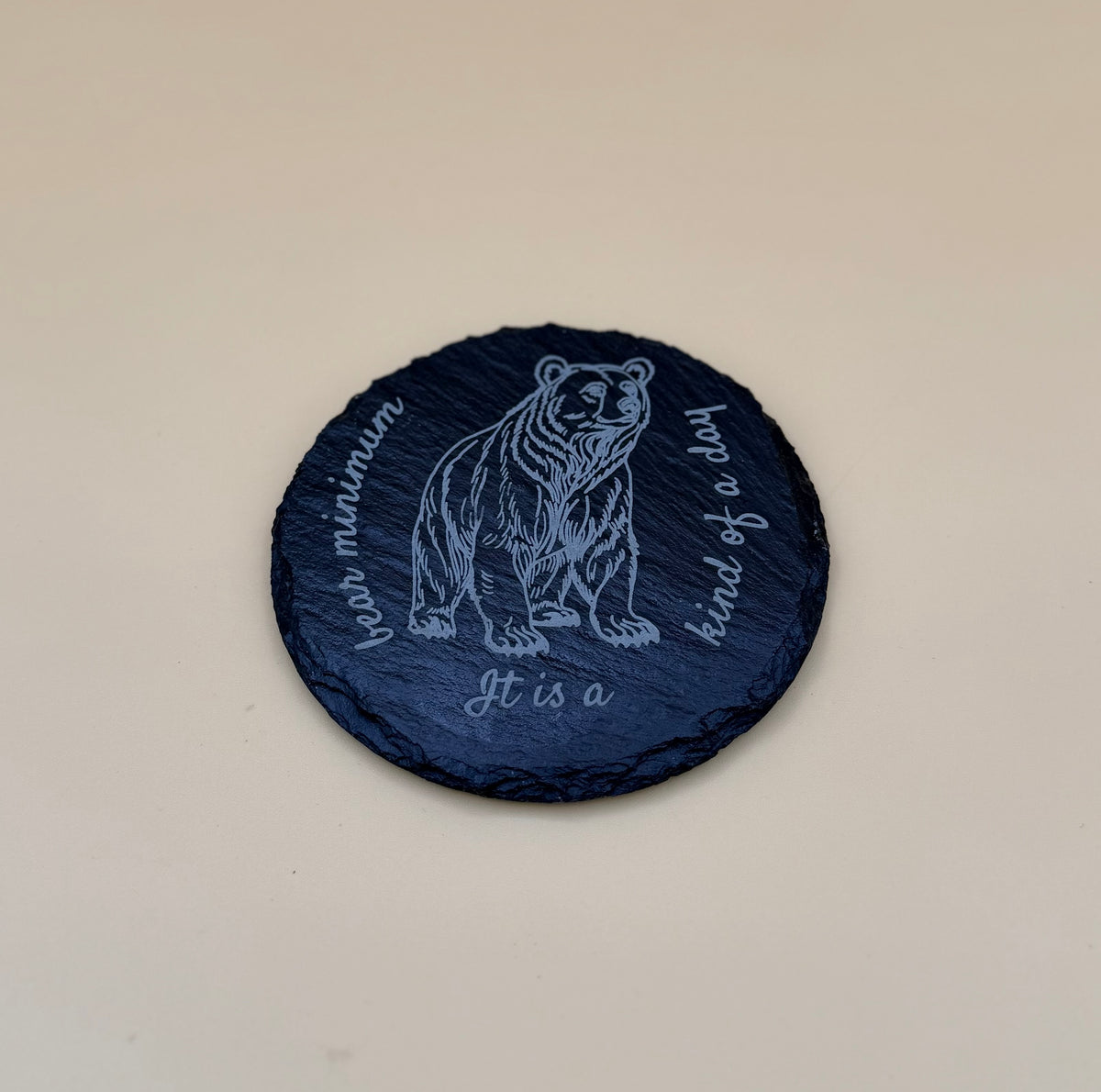 Round Slate Coasters | Engraved Scripture, Nature & Pet Art - His Word Designs