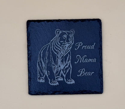 Square Slate Coasters | Engraved Scripture, Nature & Rustic Art - Square Slate Coasters | Engraved Scripture, Nature & Rustic Art