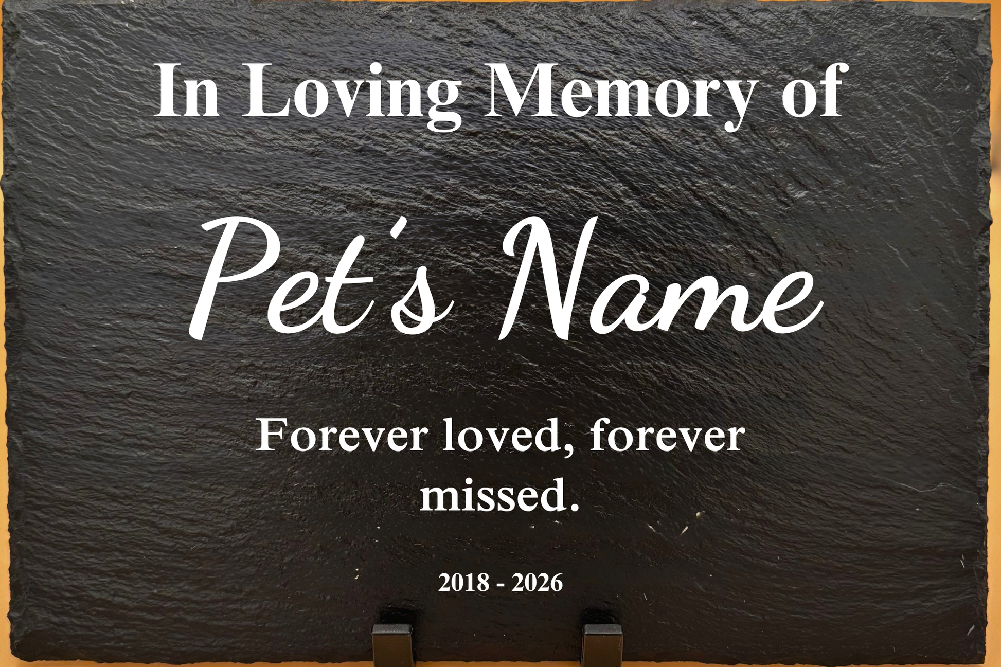 Engraved Personalized Pet Memorial Slate, Custom Dog/Cat Memorial Tribute, Pet Loss Sympathy Plaque, Pet Remembrance Stone, Photo Memorial - His Word Designs