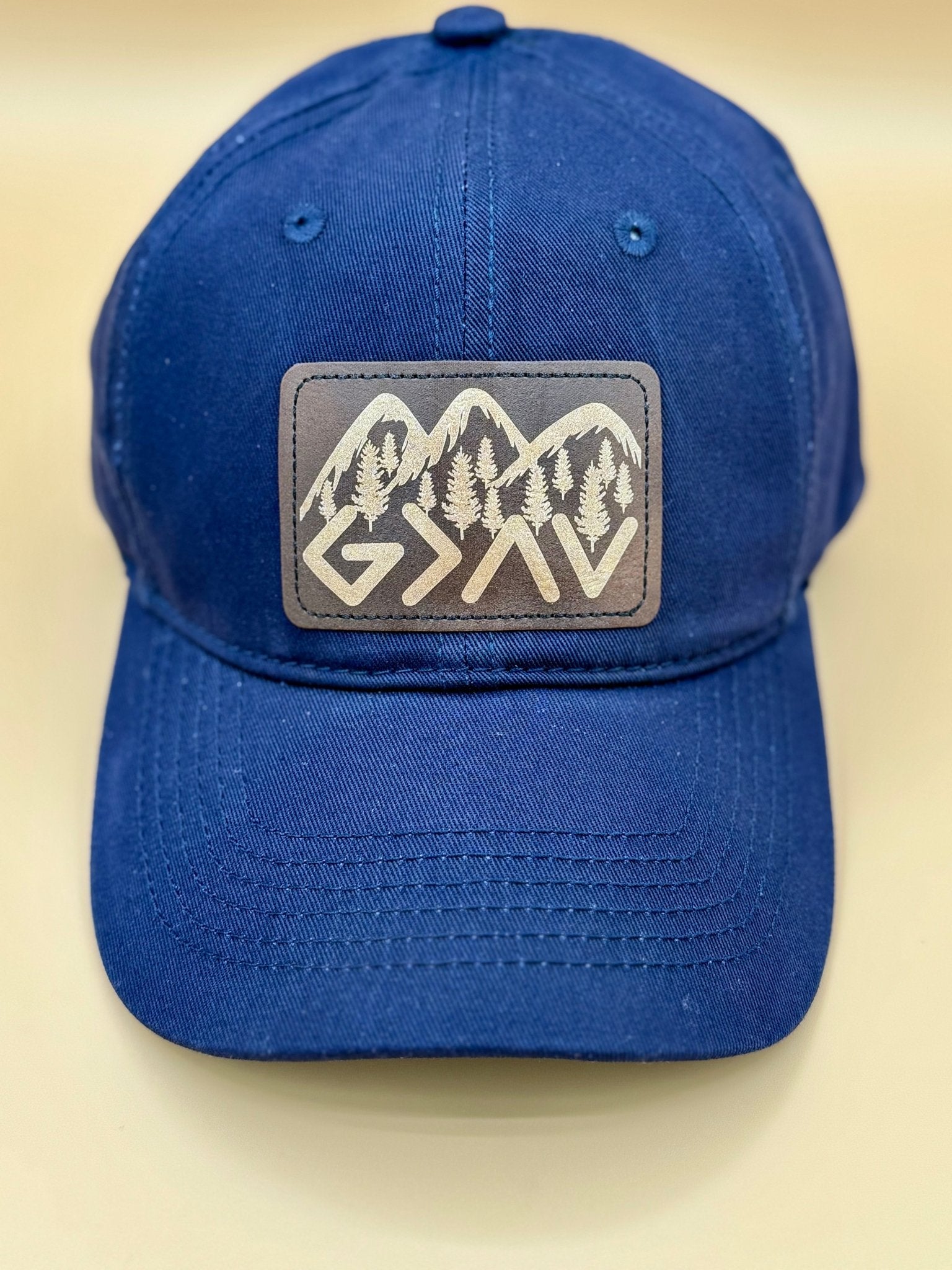 God is Greater Than the Highs and Lows Baseball Cap - His Word Designs