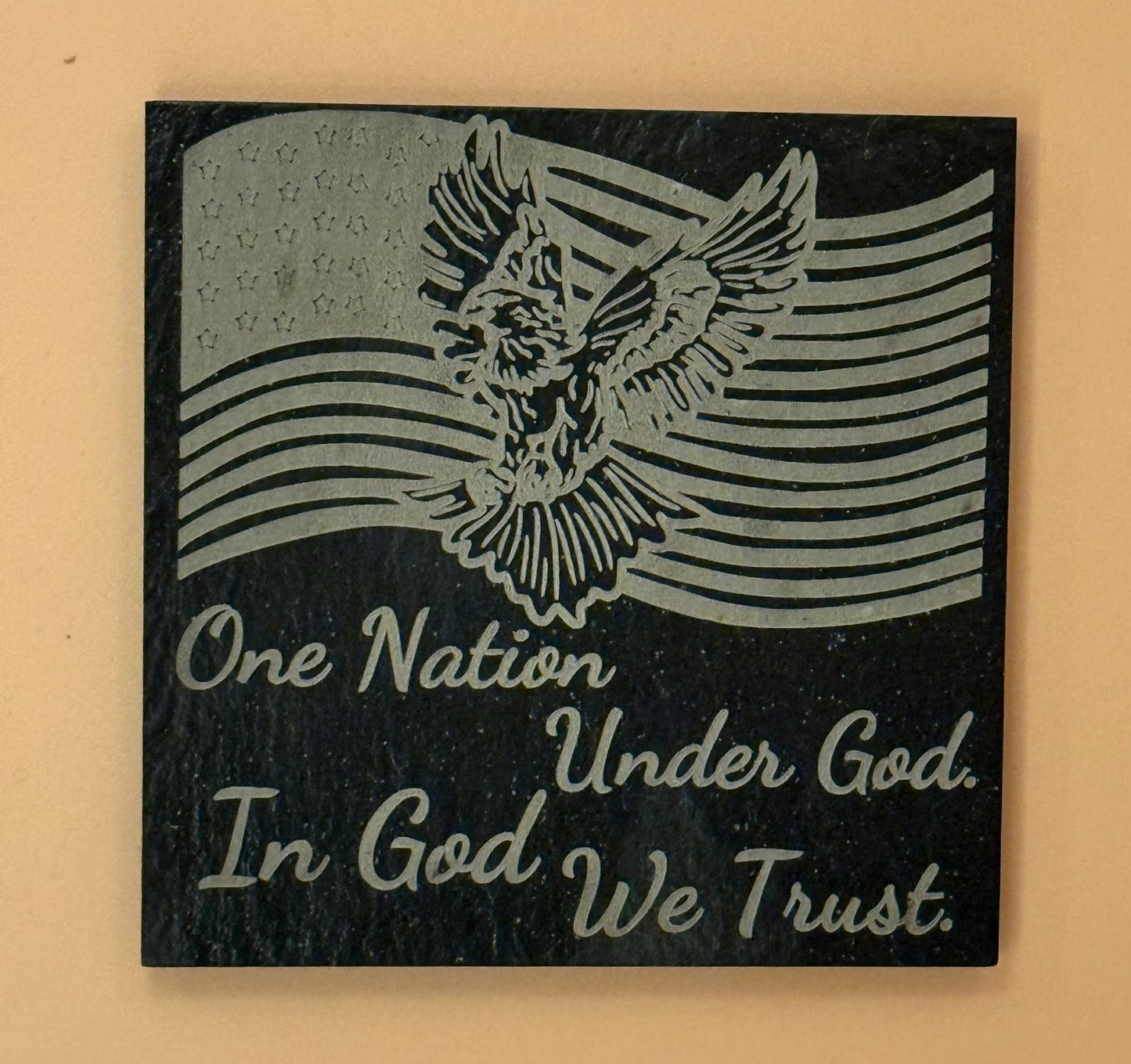 Smooth Rock Slate Coasters set of 4 - HisWord Designs