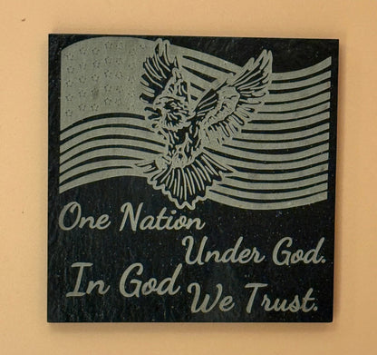 Smooth Rock Slate Coasters set of 4 - HisWord Designs