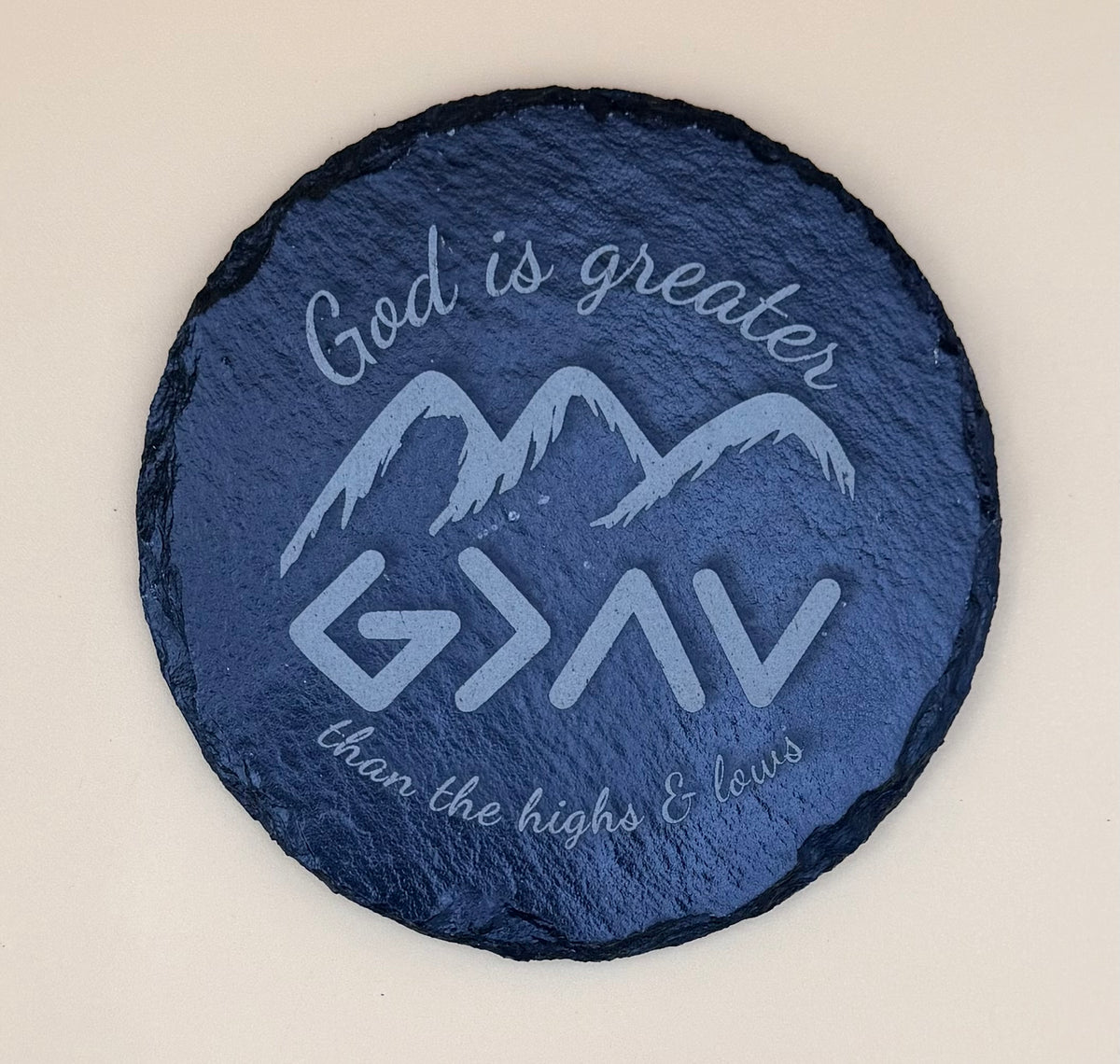 Round Slate Coasters | Engraved Scripture, Nature & Pet Art - Round Slate Coasters | Engraved Scripture, Nature & Pet Art