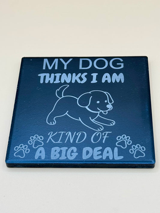Black Matte Ceramic Drink Coasters | Laser Engraved Pet & Lifestyle Art - Black Matte Ceramic Drink Coasters | Laser Engraved Pet & Lifestyle Art