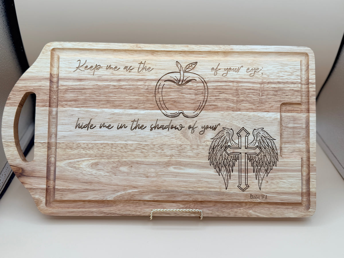 Apple Of Eye Bamboo Board - Apple Of Eye Bamboo Board - Handcrafted Engraved Gift by His Word Designs