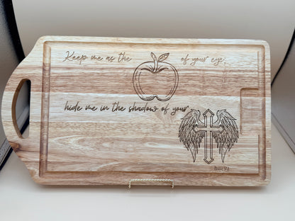 Apple Of Eye Bamboo Board - Apple Of Eye Bamboo Board - Handcrafted Engraved Gift by His Word Designs