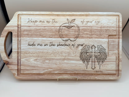 Apple Of Eye Bamboo Board - Apple Of Eye Bamboo Board - Handcrafted Engraved Gift by His Word Designs