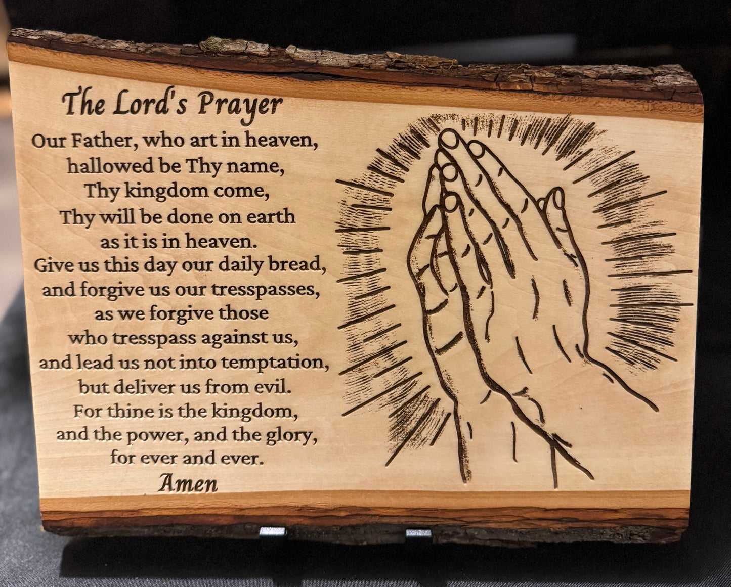 The Lord’s Prayer Wood Sign – Personalized Christian Wall Decor, Baptism Gift, Wedding Gift, Family Prayer Board, Spiritual-Prayer Room Art