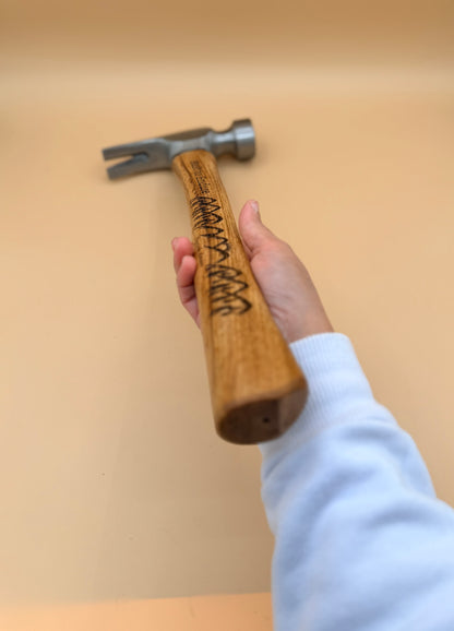 Built to Endure Engraved Hardwood Hammer | Mountain Landscape Gift for Men - Built to Endure Engraved Hardwood Hammer | Mountain Landscape Gift for Men