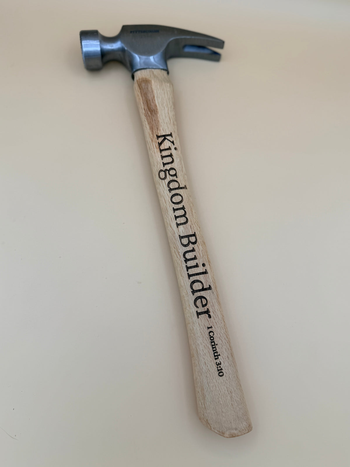 Kingdom Builder Engraved Hardwood Hammer | 1 Corinthians 3:10 Christian Gift - Kingdom Builder Engraved Hardwood Hammer | 1 Corinthians 3:10 Christian Gift