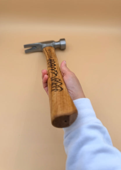 Built to Endure Engraved Hardwood Hammer | Mountain Landscape Gift for Men - Built to Endure Engraved Hardwood Hammer | Mountain Landscape Gift for Men