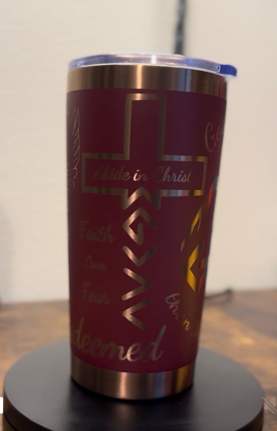 20 oz Maroon Eagle Copper Tumbler - HisWord Designs