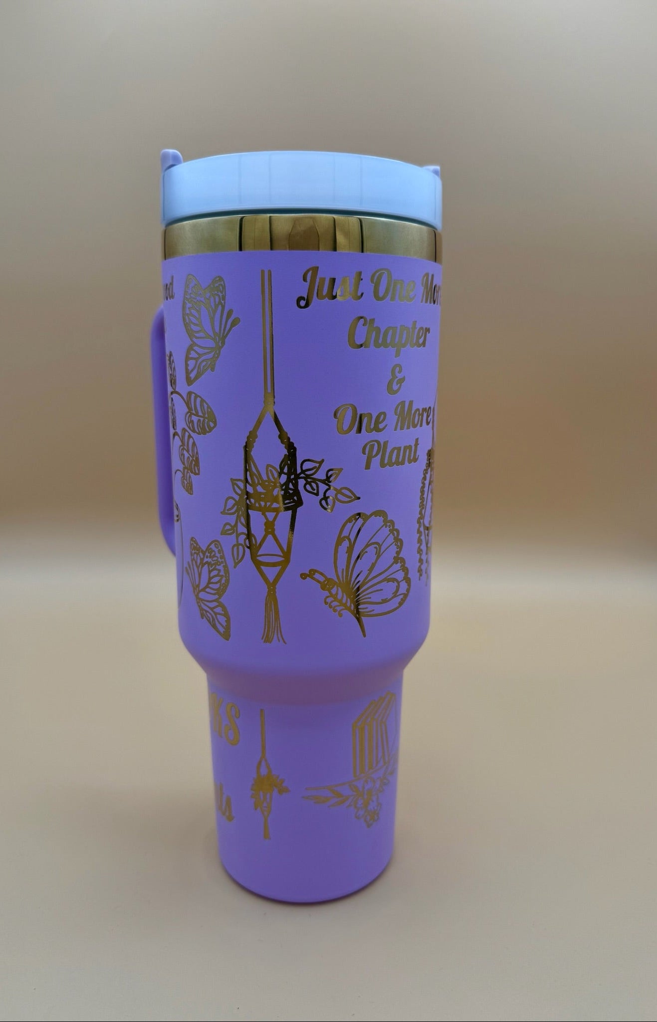 Just One More Chapter… & One More Plant | 40oz Lavender Book Lover’s Tumbler - HisWord Designs