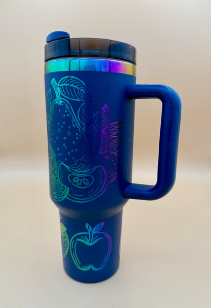 Fruit of the Spirit – 40oz Engraved Tumbler in Navy Blue - His Word Designs